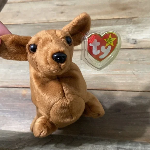 Ty Beanie Babies Baby Weenie the dachshund dog cute rare vintage  collectible PVC